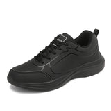 Men's Sneakers Social Men's Safety Shoes Leather Casual Black Casual Casual Running MartLion All Black 39 