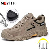 Outdoors Indestructible Shoes Safety Boots Men's Steel Toe Cap Anti-smash Work Anti-puncture Protective Welding MartLion   