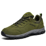 Men's Mountaineering Shoes Outdoor Casual Soft Breathable Cushioned Sports Sneakers MartLion army green 39 