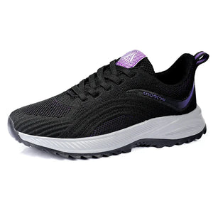 Mesh Comfortable Men's Shoes Breathable Classic Casual Sneaker Light Fitness Running Unisex Footwear MartLion Black purple 36 