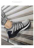 Xiaomi Mijia Youpin Men's Smart Outdoor Sports Running Shoes Fishbone Lock System Elastic Knitting Vamp Mi Sneakers MartLion   