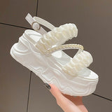 High Heel Women Sandals Summer Casual Pearls Roman Shoes Designer Platform Female Mart Lion 1 35 