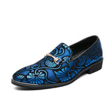Colorful Pattern Men's Dress Shoes Pointed Slip-on Casual Leather Wedding MartLion caise 781 38 CHINA