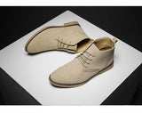 Autumn Retro Men's Dress Shoes Casual Ankle Boots Pointed Suede Leather zapatos hombre vestir MartLion   