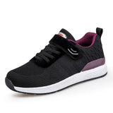 Women Walking Shoes Men's Autumn Casual Sneakers Couples Flats Lace-Up Hiking Zapatillas Mujer MartLion black purple 35 