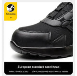 Men's Rotating Button Safety Shoes Steel Toe Work Sneakers Indestructible Puncture-Proof work Air Cushion Boots MartLion   