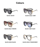 Cool Luxury SteamPunk Style Side Shield Sunglasses Men's Women Vintage Brand Design Shades 717 Mart Lion   