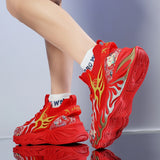 Trend Graffiti Sneakers Men's Flame Design Running Shoes Women Comfort Jogging Sports Breathable Walking Footwear Mart Lion   