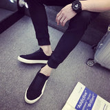 Sneakers Men's Cloth Shoes Causal Flat Cool Street Style Footwear Black White MartLion   