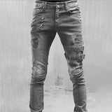 Plus Size Straight Jeans Man Pants  Summer Boyfriend Jeans Streetwear Skinny MartLion   