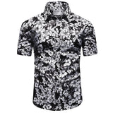 Summer Retro Flower Pattern Design Short Sleeve Men's Casual Shirts All-Match Multicolor Optional Shirt MartLion B08101 S 