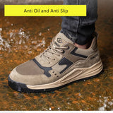 industrial safety boots men's steel toe work shoes autumn winter anti puncture work sneakers work security MartLion   