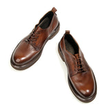 Soft Leather Men's Formal Shoes  Brand Retro Genuine Leather Daily Wedding Social Shoes Male MartLion   