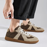 Genuine Leather Retro Sneakers Men's Women Low Sneakers Casual Lace-up Jogging basket homme MartLion   