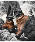 Golden Sapling Outdoor Men's Boots Genuine Leather Winter Shoes Classics Mountain Trekking Footwear Tactical MartLion   