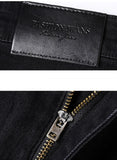 Men's Black Gray Jeans Stretch Classic Slim  Black Denim Pants Elasticity Male  Casual Trousers MartLion   