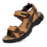 Men's Genuine Leather Sandals Brand Classic Sandal Summer Outdoor Casual Lightweight Sneakers Mart Lion   