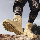 Tactical Boots Men's Outdoor Military High Top Combat  Anti-Slip Work Safty Shoes Mart Lion   