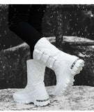 Women's Boots Anti-slip Waterproof Winter Snow Outdoor Thick Bottom Winter Shoes Thick Plush Medium Platform MartLion   