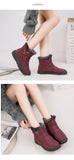  Winter Women Boots Thick Bottom Ankle Waterproof Shoes Solid Color Ladies Female Sneakers MartLion - Mart Lion