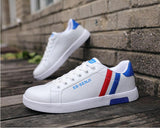 Men's Sneakers Casual Sports White Tenis Masculino Lace-Up Moccasin Trendy Flats Shoes Running Walking Mart Lion   