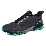 Air Cushion Breathable Running Shoes Outdoor Air Cushion Sport Sneakers Men's Walking Jogging Mart Lion Gray Green 38 