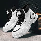 White Winter Work Short Boots for Men British Motorcycle Boots Outdoor Sports Casual Shoes MartLion