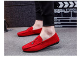 Suede Casual Shoes Men's Soft Sole Shoes Slip-On Loafers Moccasins Driving Mart Lion   