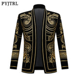 High-end Luxury Court Banquet Cardigan Suit Jacket Men's Stand-up Collar Embroidery Wedding Dress Coats blazers MartLion B Eur XS (US 36R) 