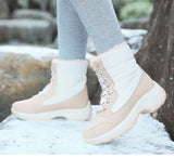 Women's Winter Boots Thick Sole Sloping Heel Ankle Outdoor Light Plush Warm Cotton Shoes MartLion   