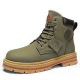Walking Boots for Men Outdoor Boots Men's Ankle Boots Winter High Top Casual Shoes Classic Design MartLion Army01Green 40
