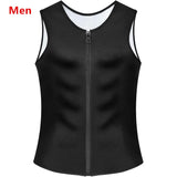 Sauna Shapers Men's Workout Vest Sweat Enhancing Tank Top Premium Slimming Shapewear Waist Trainer Heat Trapping Fitting Shirt MartLion men silver zip vest S 