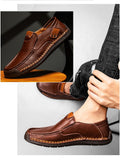 Handmade Leather Casual Men's Soft Shoes Design Sneakers Leather Loafers Moccasins Driving Mart Lion   