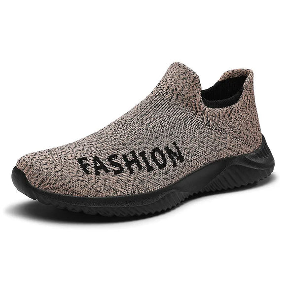 Spring Summer Letter Printed Socks Men's Breathable Sneakers Casual Platform Slip-on Couple Jogging Shoes MartLion kahei 195 35 CHINA