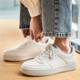 Platform Men's Casual Shoes Sport Sneakers Autumn Outdoor Breathable Lightweight White Running Women White MartLion   