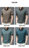  Polo Shirt Men's Tees Summer Solid Color Regular Fit Clothes Turn-Down Collar Short Sleeve Mart Lion - Mart Lion
