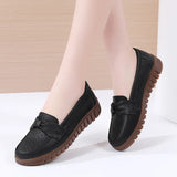 Women Flats Slip On Moccasins Spring Hollow Beige Casual Loafers Soft Sole Non Slip Breathable MartLion   