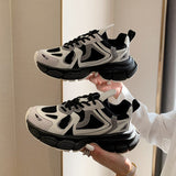 Design Woman Chunky Sneakers Autumn Platform Mesh Casual Shoes Dad Sport Black Vulcanized Mart Lion   