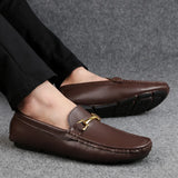 Handmade Shoes Genuine Leather Loafers Slip-ons Men's Casual Moccasin MartLion   