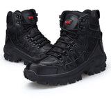 Men's Military Tactical Boots Army Side Zipper Military Anti-Slip Ankle Work Safety Shoes Hiking Mart Lion   