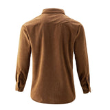 Single Breasted Casual Mode Corduroy Shirts Slim Shirt Her MartLion   