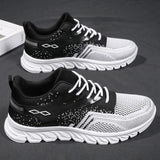 Men's Shoes Black Breathable Mesh Running Casual Sneakers Non-Slip Sports Hombre MartLion   