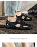 Microfiber Hollow Men's Beach Sandals Summer Outdoor Water Sport Sneakers Octopus Casual Shoes Trekking Hiking Swimming Mart Lion   