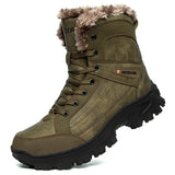 Super Warm Winter Snow Tactical Military Combat Boots Men's Leather Outdoor Hunting Trekking Camping MartLion brown 40 