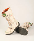 Long Warm Leather Women's Boots In Winter With Solid Color Hand Stitching MartLion