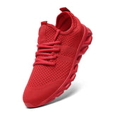 Men's Casual Sport Shoes Light Sneakers White Outdoor Breathable Mesh Black Running Athletic Jogging Tennis Mart Lion 46 Red 