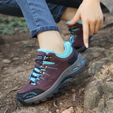 Leather Hiking Shoes Wear-resistant Outdoor Sport Men's Shoes Adult Climbing Trekking Hunting Sneakers MartLion   
