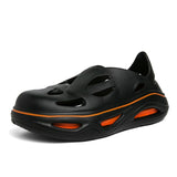 Summer Men's Slippers EVA Platform Outdoor Sandals Garden Clogs Beach Slippers Flip Flops Soft Slides Casual Shoes Mart Lion black orange 39 