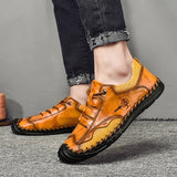 Men's Shoes Casual Outdoor Summer Leather Sneakers Hiking Moccasins Non-slip Handmade Soft Leisure MartLion   