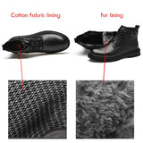 Genuine Leather Boots Men's Keep Warm Winter With Ankle Masculina Mart Lion   